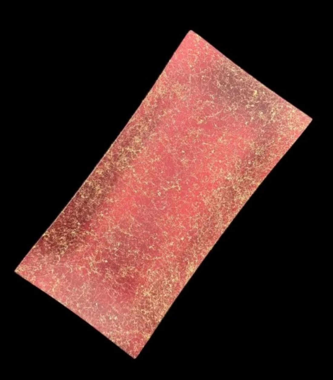 波レクタングルプレート 乱糸(マット仕上げ)赤溜［NF102］