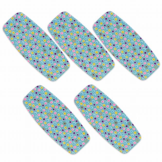 友禅和紙おしぼりトレー 5枚セット 桜 金平糖 水色 タツクラフト 【Tk31】