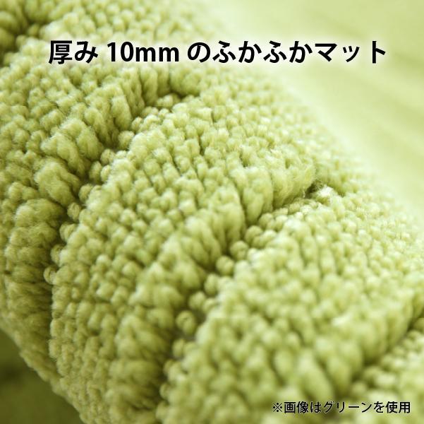洗えるジョイントマット 60×60cm ブラウン 2枚組 ピタプラス 吸着 キッチンマット ラグ