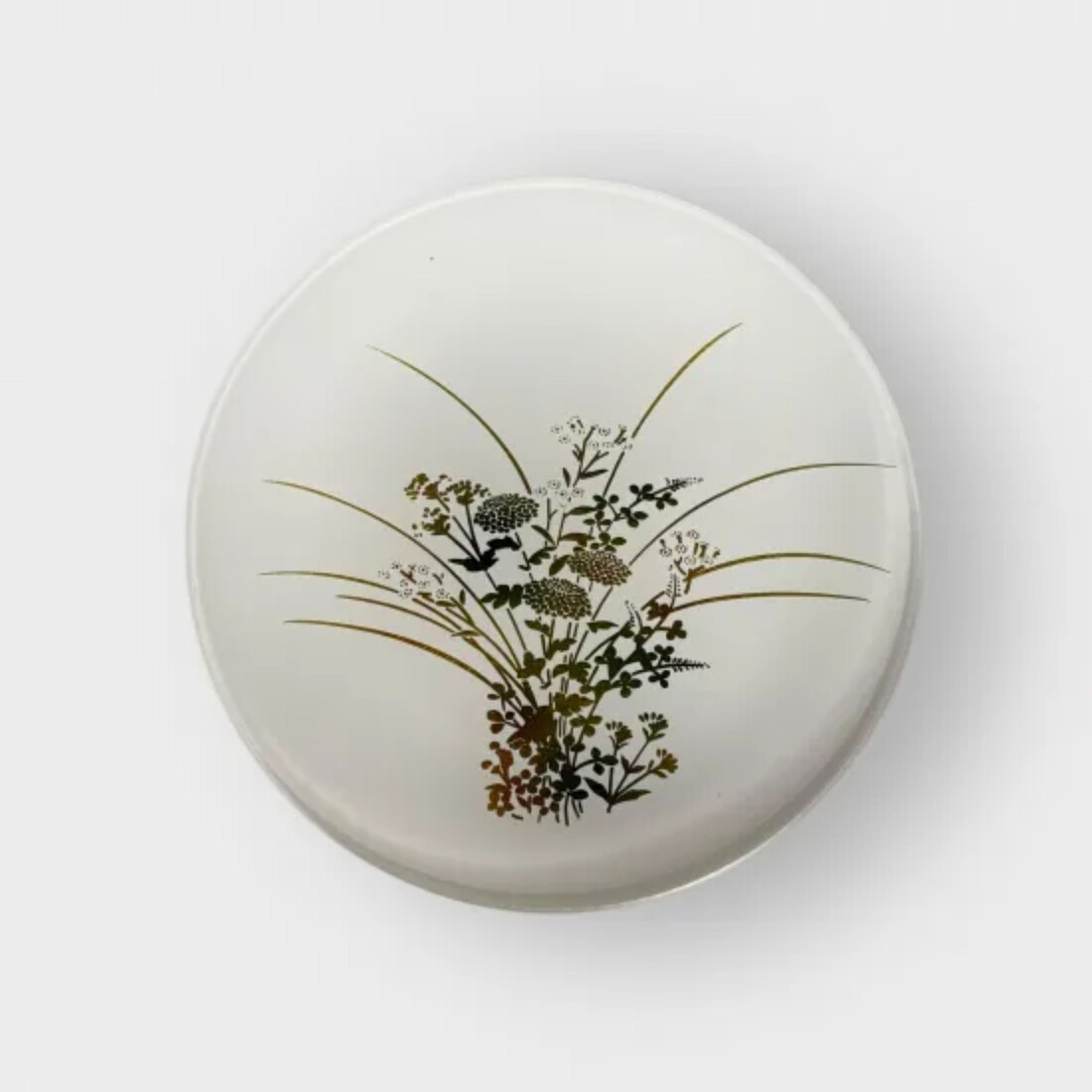 丸小皿 秋草 純白 ［NF156］