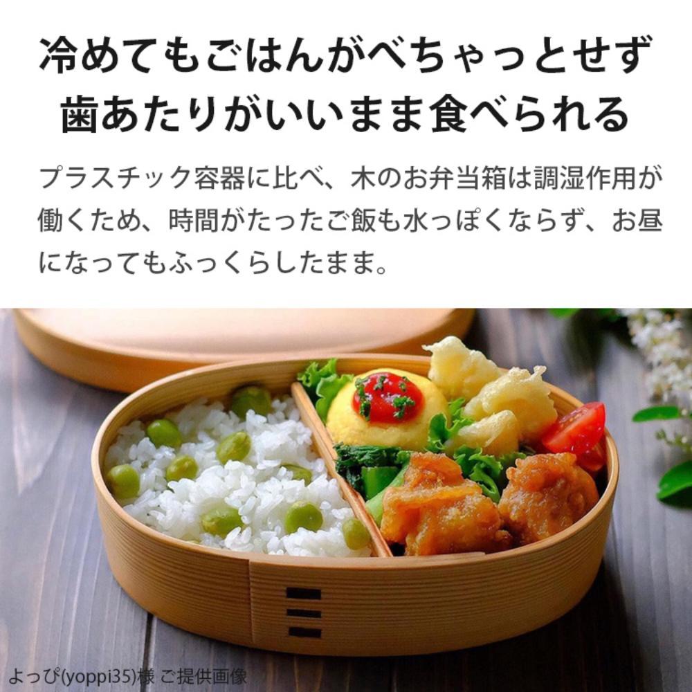 曲げわっぱ弁当箱  【650ml】ブラウン 漆塗り 日本国内仕上げ 天然木 1段