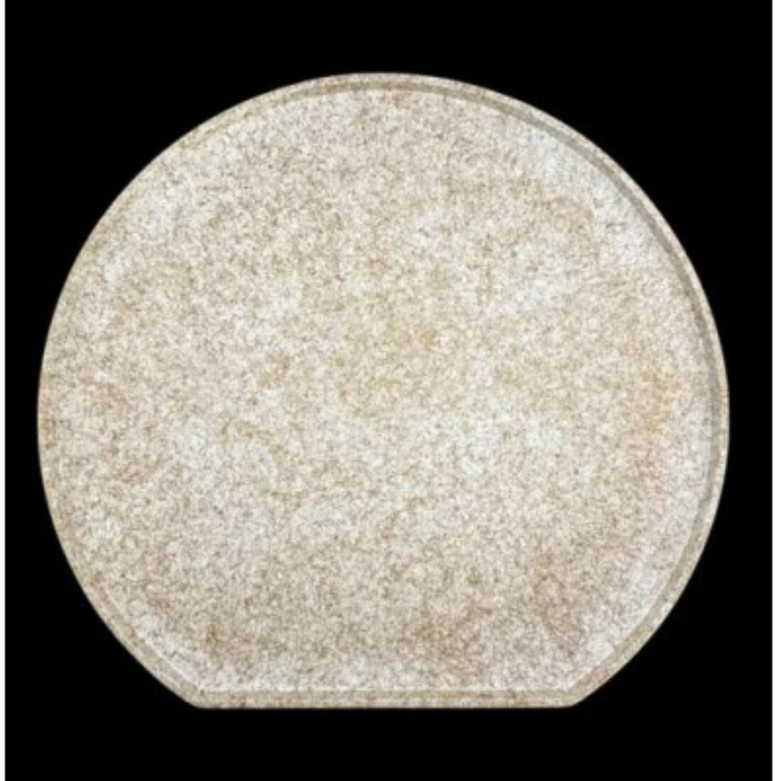 木製 半月トレイ 乱糸 (マット仕上げ) 純白［NF72］