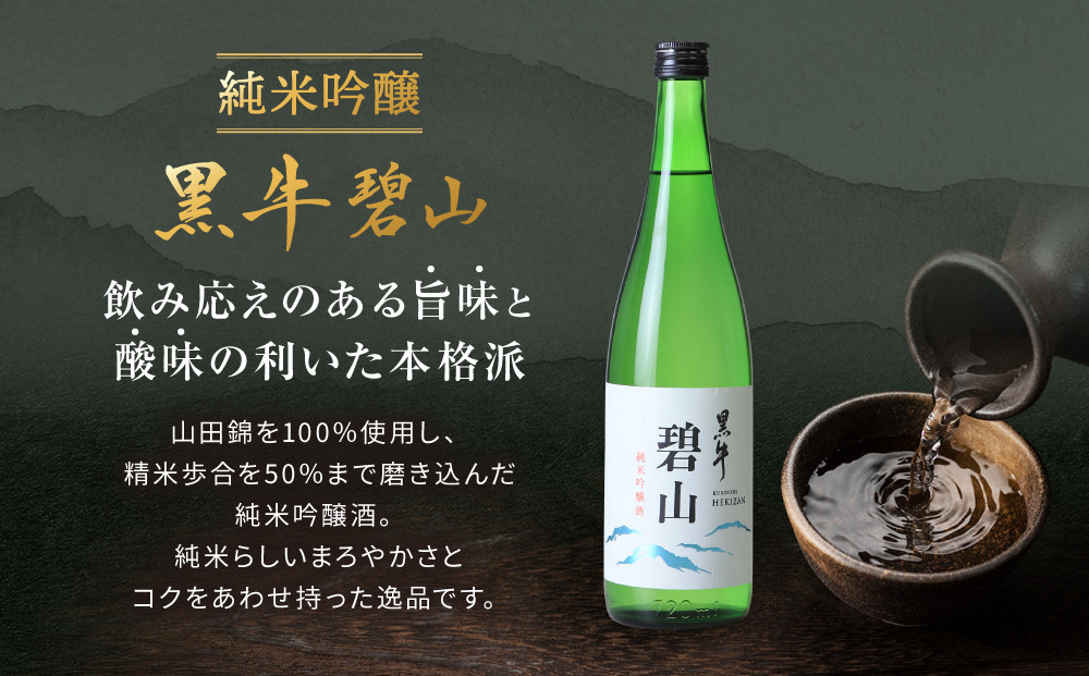 ［父の日ギフト］紀州の地酒　純米酒　紀土　純米吟醸　碧山黒牛　飲み比べセット［6月15日～21日発送］