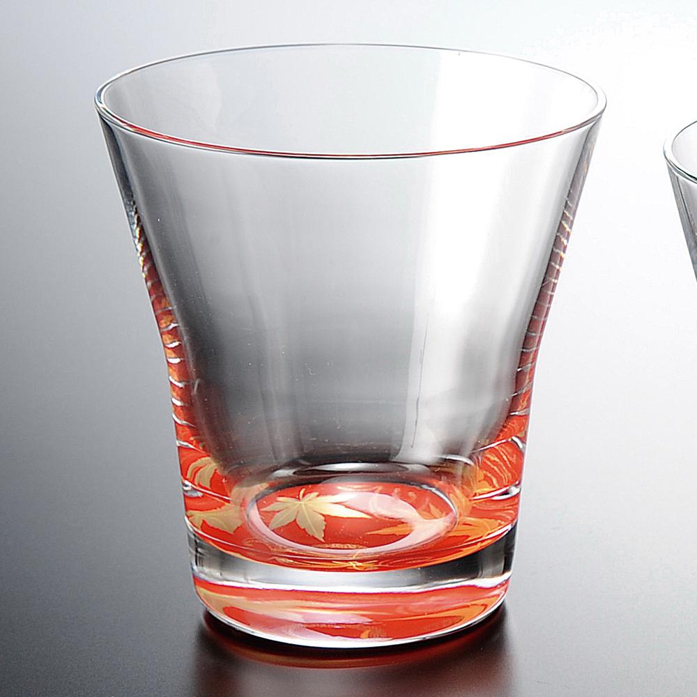 ぬりもん de Verre フリーグラス 蒔絵 紅葉 ペアセット