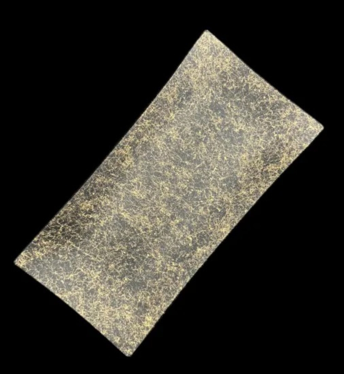 波レクタングルプレート 乱糸(マット仕上げ)漆黒［NF105］