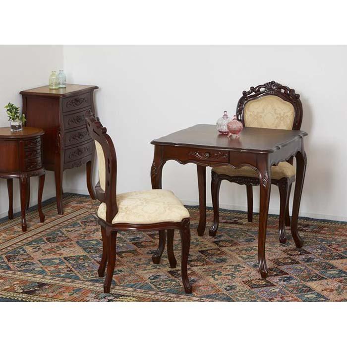 【ブラウン】フランシスカ チェアー肘付