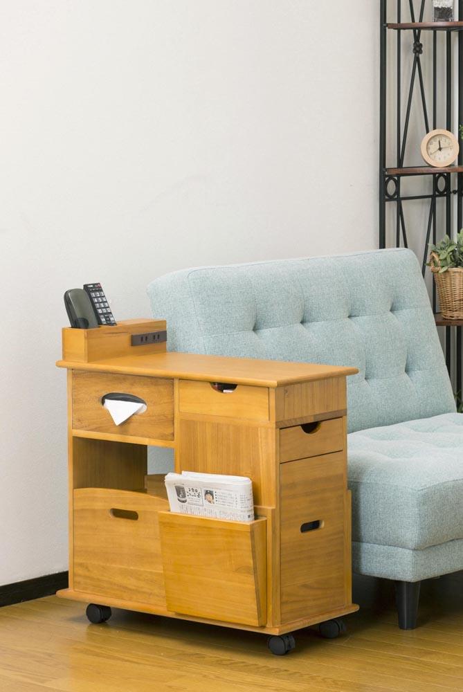 ソファーサイド すっ桐ワゴン