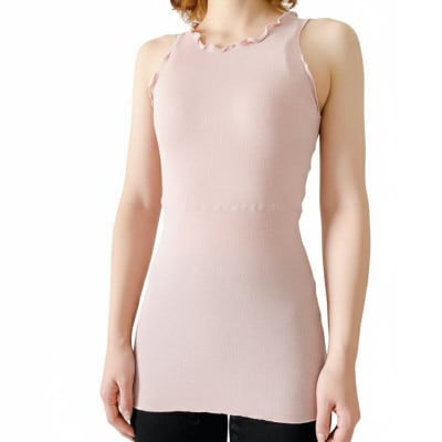 シルク100%タンクトップインナー【さくらピンク1枚】【1490394】