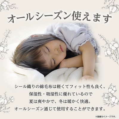 ふわっと軽いシール織綿毛布(無地)ベージュ【1115264】