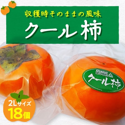 今のこの時期に!?冷蔵富有柿(クール柿)2Lサイズ18個入り【配送不可地域：離島】【1105973】