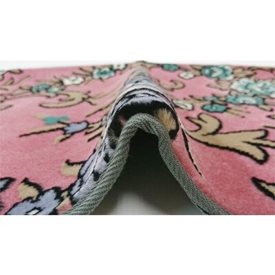 玄関マット 50×80 洗える マット 高級 金華山織 花ストリーク ピンク【1064273】