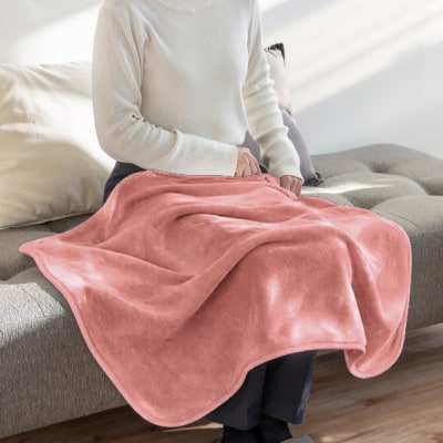 バスマットの糸で作った膝掛けブランケット　ピンク【1702705】