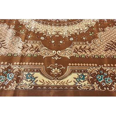 絨毯 ラグマット 2畳 正方形 200×200 洗える 厚手 ボルダー ブラウン【1059584】