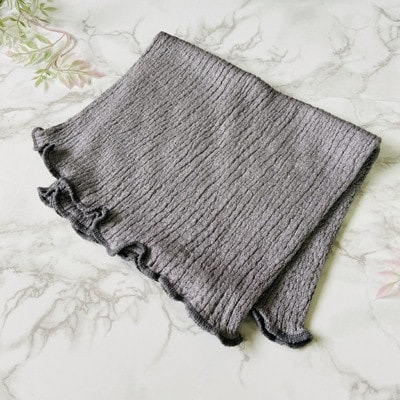 和歌山県産プレミアムシルク腹巻き　シルバーグレー【1117237】