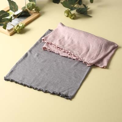 和歌山県産シルク腹巻き2枚セット　スモーキーピンク・シルバーグレー【1117229】