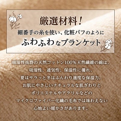 ふわっと軽いシール織綿毛布(無地)ライトグレー【1423899】