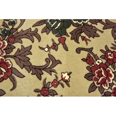 玄関マット 50×80 洗える マット 高級 金華山織 花ストリーク ベージュ【1064270】