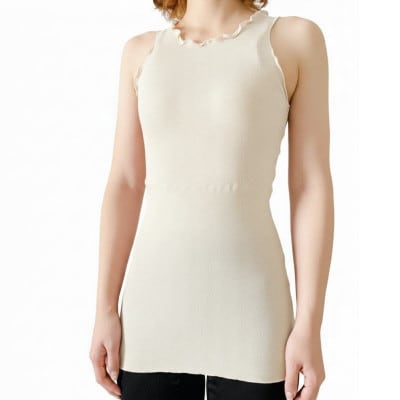 シルク100%タンクトップインナー【クリーム1枚】【1490391】