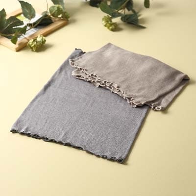 和歌山県産シルク腹巻き2枚セット　シルバー・サンドベージュ【1117232】