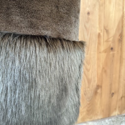 OKADA TEXTILE エコファー切り替え ロングベスト カーキブラウン【1571410】