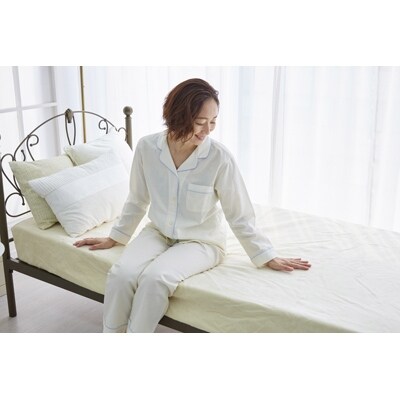 ベッドシーツ セミダブル 綿100 洗える ボックスシーツ ベッド用 綿ボア 生成【1019450】