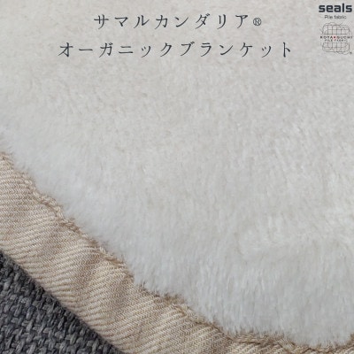 サマルカンダリア　オーガニック綿毛布　ハーフケット　ナチュラル・ベージュ 140cm×100cm【1583893】