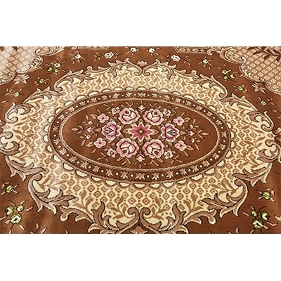 絨毯 ラグマット 2畳 正方形 200×200 洗える 厚手 ボルダー ブラウン【1059584】