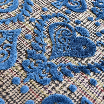 金華山織×天然高級レザートートバッグ スペード柄　BU/茶【1438153】