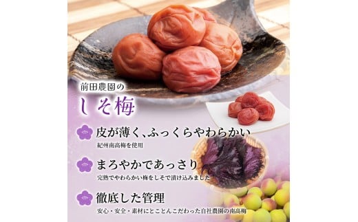  大粒 しそ漬け梅 & はちみつ漬け 食べ比べセット 各400g  塩分10％ 塩分8% / お歳暮 紀州南高梅 訳ありでない 梅干 うめぼし 南高梅 しそ梅 はちみつ はちみつ漬け シソ 紫蘇 国産 梅 うめ ウメ ご飯 和歌山県 田辺市 前田農園 お中元 お歳暮 贈答用 【mae005】