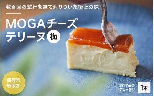 MOGAチーズテリーヌ（梅）１本入り / 田辺市 チーズテリーヌ 梅チーズテリーヌ チーズケーキ お菓子 スイーツ ギフト プレゼント【mob002】