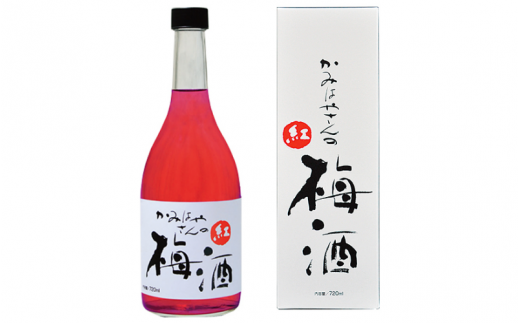 かみはやさんの梅酒 <紅> 720ml 4本 アルコール度数11％ / 梅 うめ 梅酒 酒 紀州南高梅 南高梅 和歌山 紀州産 完熟梅 本格梅酒 ギフト プレゼント お土産 手土産 贈答 お歳暮 リキュール【okh024】