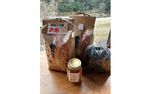 大塔のふるさとなつかしセット? / 田辺市 お米 米 お茶 番茶 蜂蜜 はちみつ ハチミツ 百花蜜 セット 詰め合わせ なつかしい【otm002】