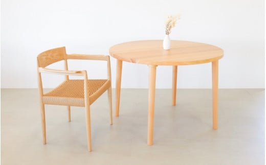 ひのきの丸テーブル　 杢美-Mokuharu- おしゃれ 木製 木 ひのき ダイニング