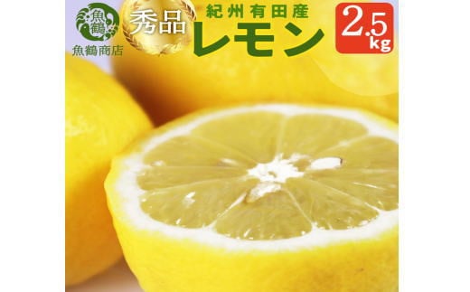 秀品　紀州有田産レモン　2.5kg【予約】※2027年3月上旬頃〜2027年3月下旬頃に順次発送予定(お届け日指定不可) レモン れもん 果物 柑橘【uot776】