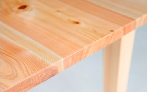 ひのきの一枚板風テーブル(幅1600mm)　 杢美-Mokuharu- おしゃれ 木製 木 ひのき ダイニング 手作り