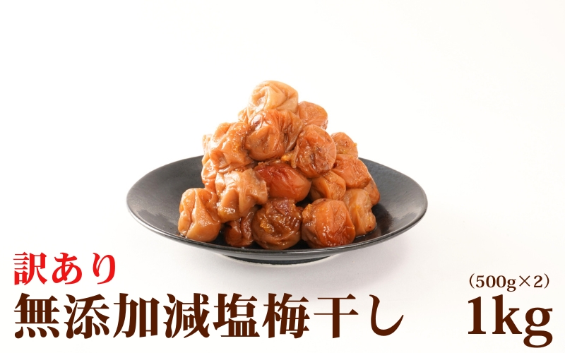 【訳あり】和歌山県産 紀州南高梅 梅干し 1kg (500g×2パック) 無添加 減塩 塩分3％ 大粒 肉厚 ご家庭用 おにぎり お弁当用【baiko005】
