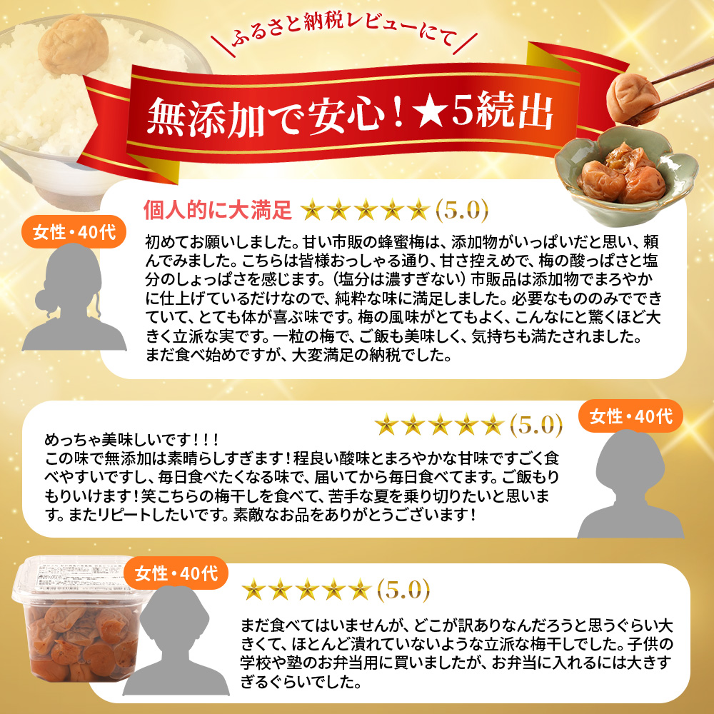 梅干し  無添加 訳あり はちみつ梅干 1kg（500×2） 紀州梅香 / 塩分6％ 和歌山 梅干し 紀州南高梅 南高梅 梅干 梅 うめ 肉厚 お米 おにぎり 焼酎【baiko001A】