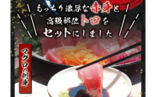 1か月以内に発送】本マグロ（養殖）トロ＆赤身セット 500g 冷凍 赤身