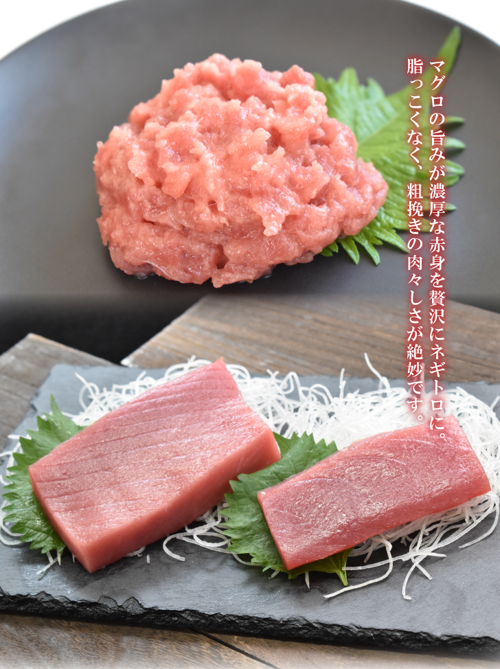 マグロねぎとろ 60g×4P 【1ヶ月以内に発送】 / まぐろ マグロ ねぎとろ まぐろたたき 鮪 赤身 冷凍