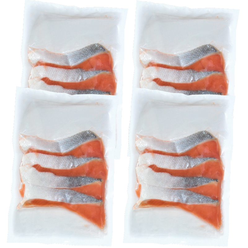 骨無し 無添加 銀シャケ 切身 約800g（200g×4パック 16枚）/ サケ 鮭 シャケ 冷凍 おかず 魚 お魚 魚介 海鮮 安心 人気 大容量 小分け ごはんのお供 ふっくら やわらか 美味しい 焼き魚 骨なし