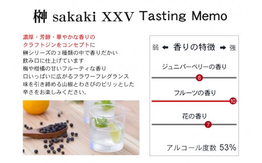 榊　sakaki　PREMIUM　XXV　クラフトジン　紀州熊野蒸溜所1本