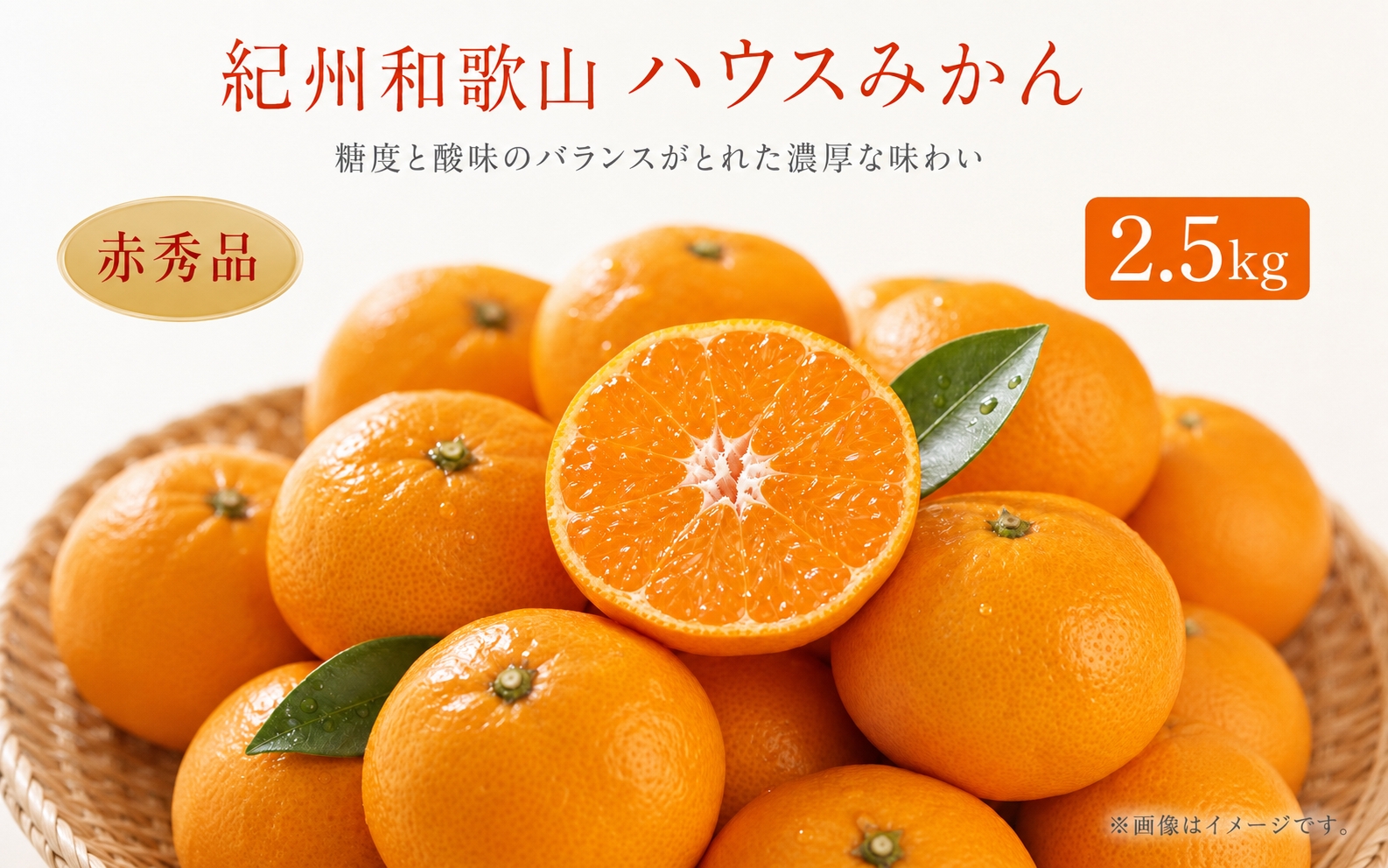 赤秀品　紀州和歌山ハウスみかん2.5kg【予約】※2027年6月末頃〜7月中旬頃に順次発送予定(お届け日指定不可)【uot735A】