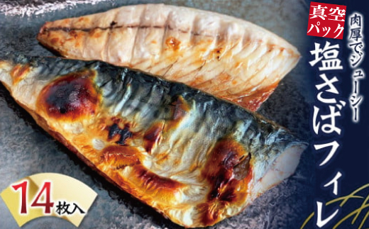 塩さばフィレ14枚入（真空パック入） / さば 鯖 おかず 冷凍 魚 切り身 焼き魚 焼魚 切身 【uot403B-1】