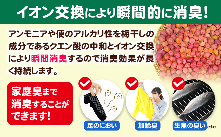 ペットの脱臭トイレ砂脱臭梅 6L (3L約2kgの2個セット) センターバレイ《60日以内に出荷予定(土日祝除く)》和歌山県 紀の川市 トイレ砂 猫 ペット 安心素材 脱臭梅 梅 SDGs アップサイクル 強力消臭 長時間消臭 燃えるゴミ 有機物 送料無料