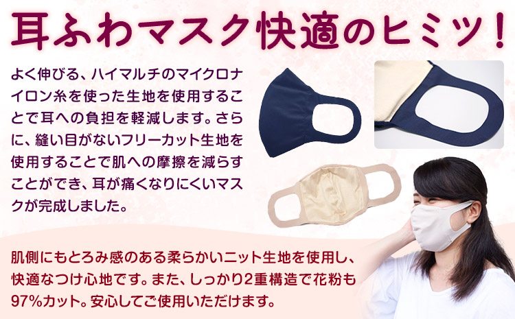 耳ふわマスクキッズサイズ 1枚【カラー：ピーチ】《90日以内に出荷予定(土日祝除く)》和歌山県 紀の川市 トップマン工業株式会社 耳が痛くならない 子供用