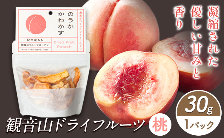観音山ドライフルーツ（桃）30g 1個 有限会社柑香園 《30日以内に出荷予定(土日祝除く)》 和歌山県 紀の川市 フルーツ 果物 桃 もも ドライフルーツ 送料無料