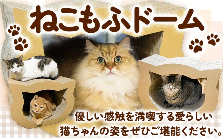 ねこもふドーム 濱田紙販売株式会社 猫 ネコ《90日以内に出荷予定(土日祝除く)》 和歌山県 紀の川市 ペット用品 段ボール ダンボール 爪とぎ ツメとぎ