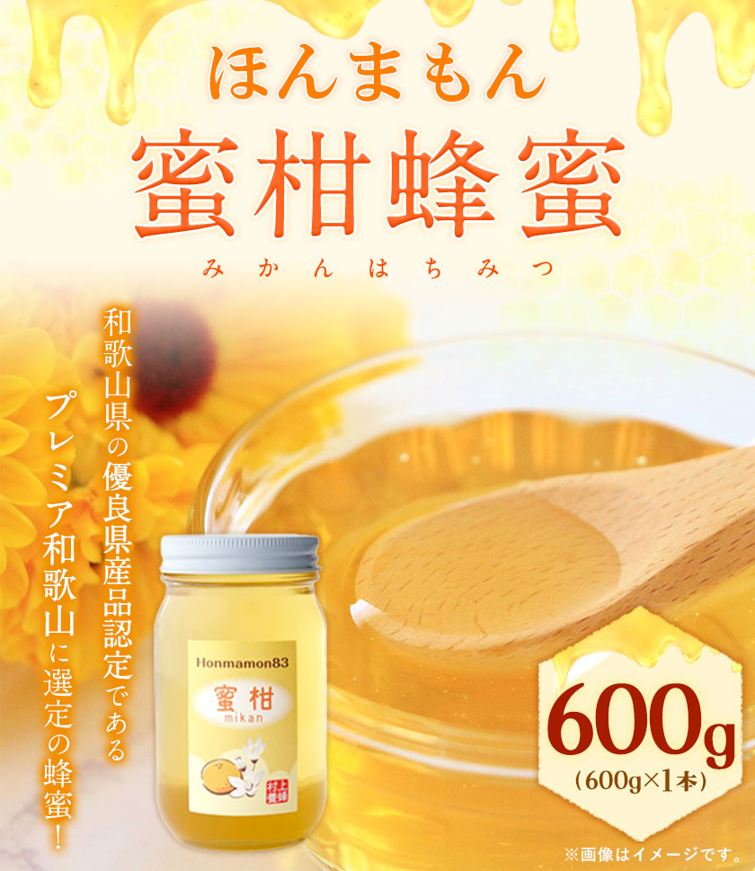 ほんまもん蜜柑（みかん）蜂蜜 600g×1本 村上養蜂《30日以内に出荷予定(土日祝除く)》和歌山県 紀の川市