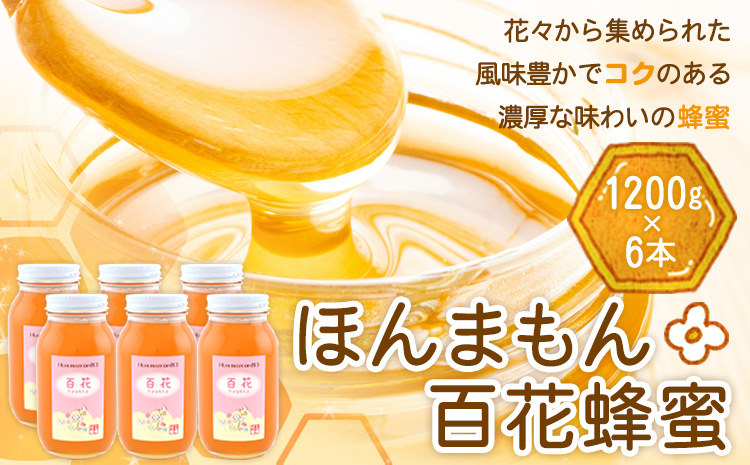 ほんまもん百花蜂蜜 1200g×6本 村上養蜂《90日以内に出荷予定(土日祝除く)》和歌山県 紀の川市