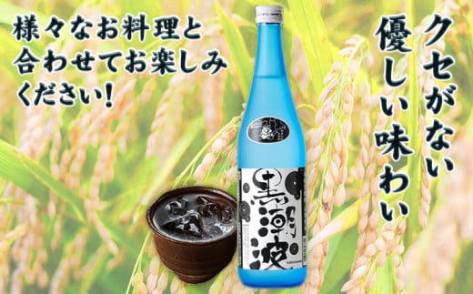 焼酎 黒潮波 720ml×2本セット 酒のねごろっく《30日以内に出荷予定(土日祝除く)》和歌山県 岩出市 吉村秀雄商店 純米本格米焼酎 酒 お酒 サケ さけ 米焼酎 焼酎 1440ml 送料無料